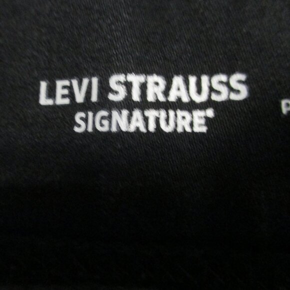 Levi Strauss Signature black jeans pull on straight leg with stretch size 12 - Picture 7 of 10